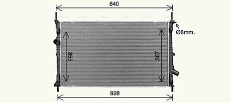 Радіатор охолодження двигуна ava cooling systems FD2679