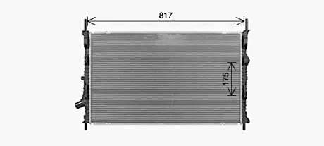 Радиатор охлаждения двигателя AVA cooling systems FD2679 Форд Кастом
