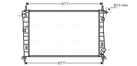 Радиатор охлаждения двигателя ava cooling systems FDA2266