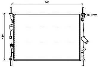 Радіатор охолодження двигуна AVA Cooling Systems FDA2589 (фото 1)