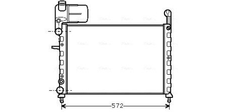 Радіатор охолодження двигуна ava cooling systems FT2101
