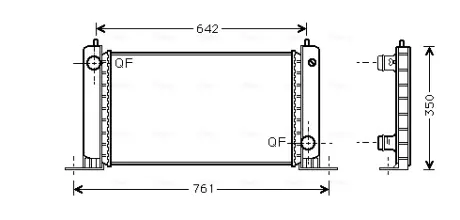 Радиатор охлаждения двигателя AVA cooling systems FTA2243
