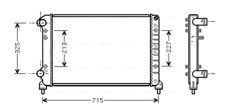 Радиатор охлаждения двигателя AVA cooling systems FTA2262 Фиат Добло