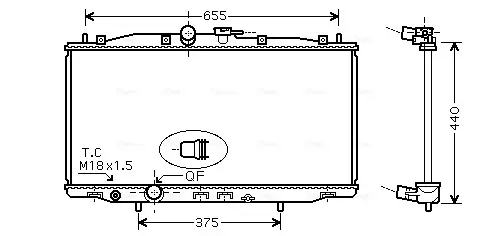 Радиатор охлаждения двигателя AVA cooling systems HD2170