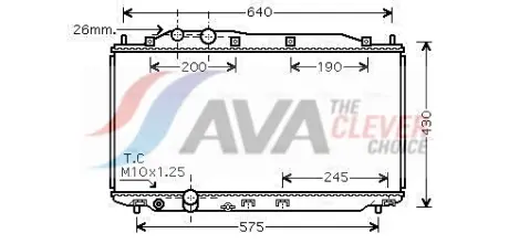 Радиатор охлаждения двигателя AVA cooling systems HD2191 Хонда Цивик