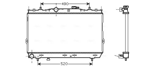 Радіатор охолодження двигуна AVA Cooling Systems HY2095