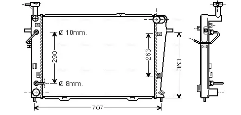 Радіатор охолодження двигуна AVA Cooling Systems HY2127 (фото 1)