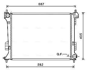 Радіатор охолодження двигуна AVA Cooling Systems HY2302