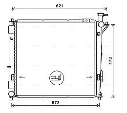 Радіатор охолодження двигуна ava cooling systems HY2346