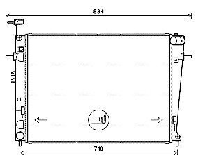 Радіатор охолодження двигуна ava cooling systems HY2387