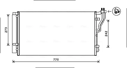 Радиатор охлаждения двигателя AVA cooling systems HYA5246D Hyundai Sonata yf 6