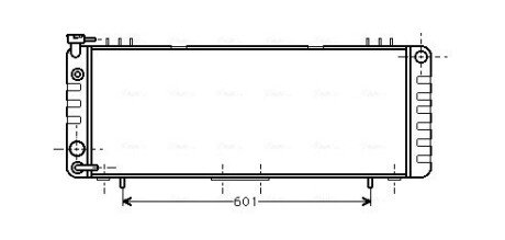 Радіатор охолодження двигуна ava cooling systems JE2002 на Jeep Cherokee