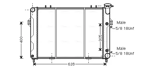 Радіатор охолодження двигуна AVA Cooling Systems JE2007 (фото 1)