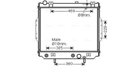 Радіатор охолодження двигуна ava cooling systems JE2071 на Jeep Grand Cherokee