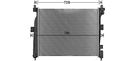Радіатор охолодження двигуна ava cooling systems JE2088