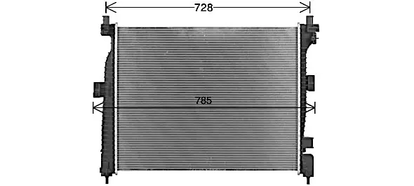 Радиатор охлаждения двигателя AVA cooling systems JE2088