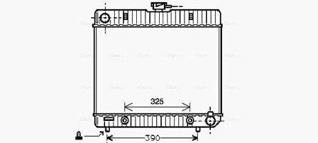 Радиатор охлаждения двигателя ava cooling systems MS2043 на Мерседес W123