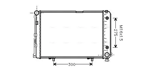 Радіатор охолодження двигуна AVA Cooling Systems MS2110 (фото 1)
