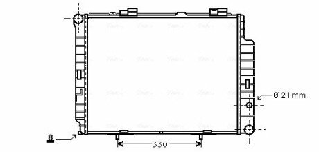 Радиатор охлаждения двигателя ava cooling systems MS 2202