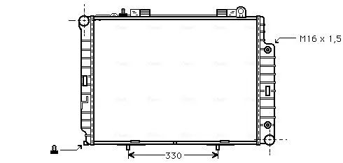 Радиатор охлаждения двигателя AVA cooling systems MS2209