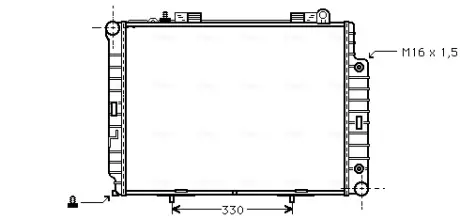 Радиатор охлаждения двигателя AVA cooling systems MS2209 Мерседес W210
