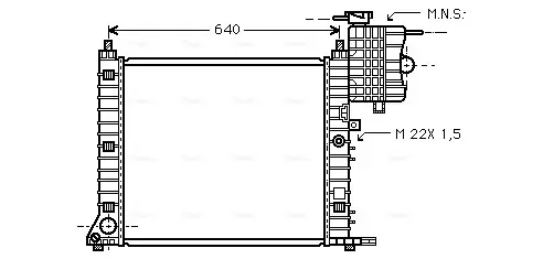 Радіатор охолодження двигуна AVA Cooling Systems MS2213 (фото 1)