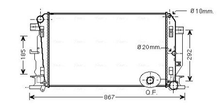 Радиатор охлаждения двигателя ava cooling systems MS 2402 на Мерседес Sprinter w907/w910