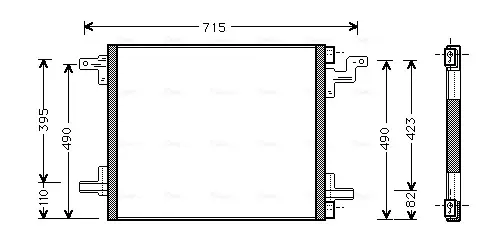 Радіатор охолодження двигуна AVA Cooling Systems MS5270 (фото 1)