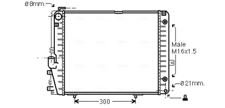 Радиатор охлаждения двигателя AVA cooling systems MSA2072