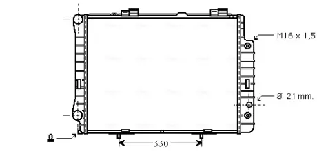 Радиатор охлаждения двигателя AVA cooling systems MSA2190 Мерседес W210