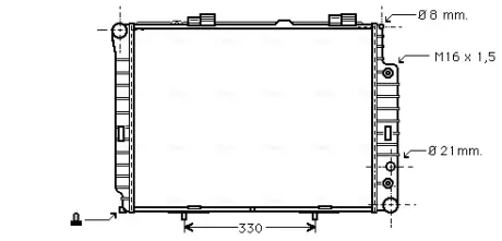 Радиатор охлаждения двигателя AVA cooling systems MSA2214 Мерседес W210