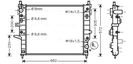 Радіатор охолодження двигуна AVA Cooling Systems MSA2271