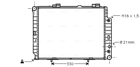 Радіатор охолодження двигуна AVA Cooling Systems MSA2283 (фото 1)