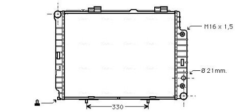 Радиатор охлаждения двигателя ava cooling systems MSA2283 на Мерседес Clk w208