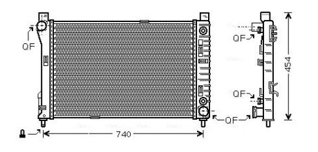 Радіатор охолодження двигуна ava cooling systems MSA2286 на Мерседес Clk