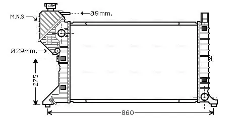 Радиатор охлаждения двигателя AVA cooling systems MSA2300