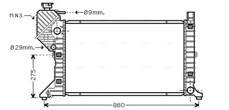 Радиатор охлаждения двигателя AVA cooling systems MSA2300 Мерседес Спринтер 313