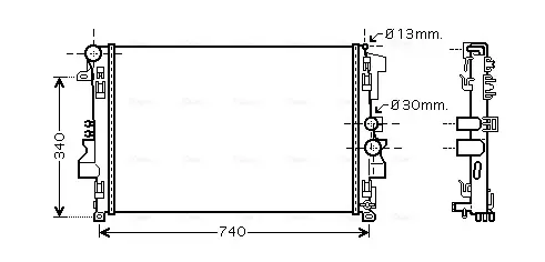 Радіатор охолодження двигуна AVA Cooling Systems MSA2356 (фото 1)