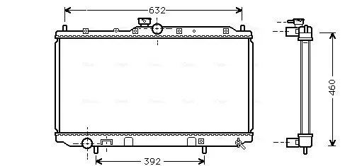 Радіатор охолодження двигуна AVA Cooling Systems MT2142 (фото 1)