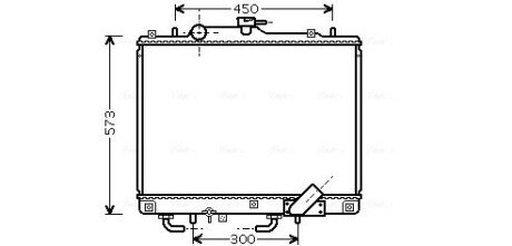 Радіатор охолодження двигуна ava cooling systems MT2156