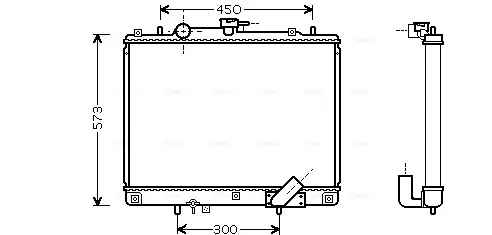 Радиатор охлаждения двигателя AVA cooling systems MTA2162