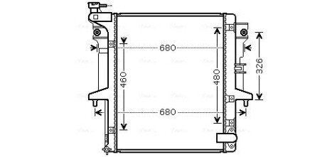 Радиатор охлаждения двигателя ava cooling systems MTA2202 на Митсубиси L200