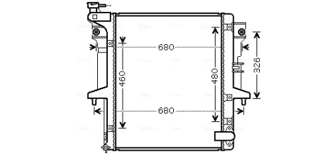Радіатор охолодження двигуна AVA Cooling Systems MTA2202