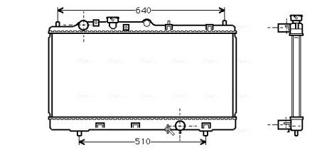 Радіатор охолодження двигуна ava cooling systems MZ2151