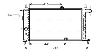 Радиатор охлаждения двигателя ava cooling systems OL2066