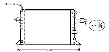Радиатор охлаждения двигателя AVA cooling systems OL2257