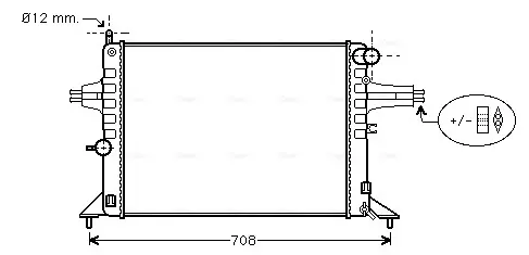 Радіатор охолодження двигуна AVA Cooling Systems OL2272 (фото 1)