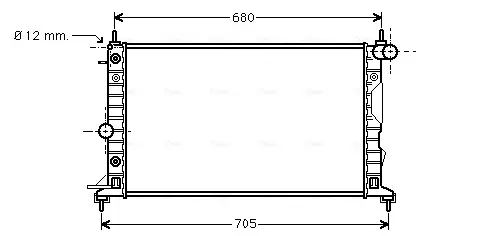 Радіатор охолодження двигуна AVA Cooling Systems OL2324 (фото 1)