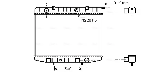 Радиатор охлаждения двигателя AVA cooling systems OL2337