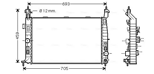 Радіатор охолодження двигуна AVA Cooling Systems OL2348 (фото 1)
